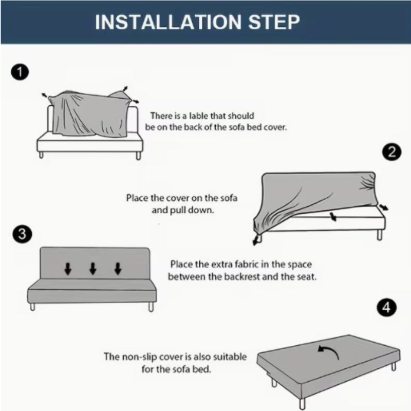 Housse de canapé extensible en fibre de lait matelassée à rayures, tissu de 120 à 140 g/m² Image