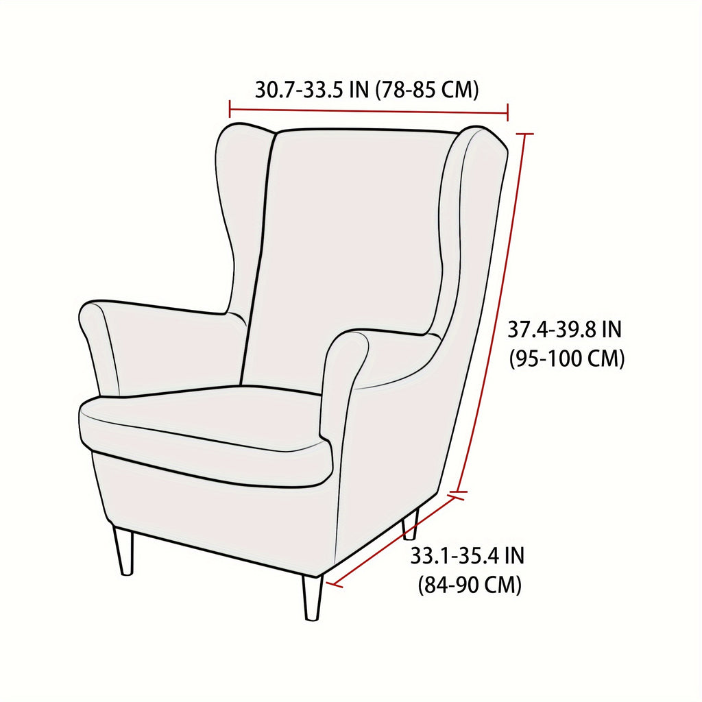 Housse de canapé épaisse extensible en velours pour fauteuil, détail de l'ourlet
