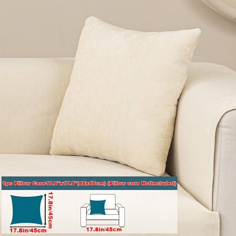 Housse de coussin épaisse en chenille antidérapante, vue d'ensemble