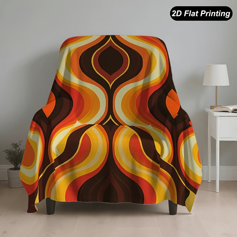 Housse de canapé en polyester à motif géométrique, vue d'ensemble