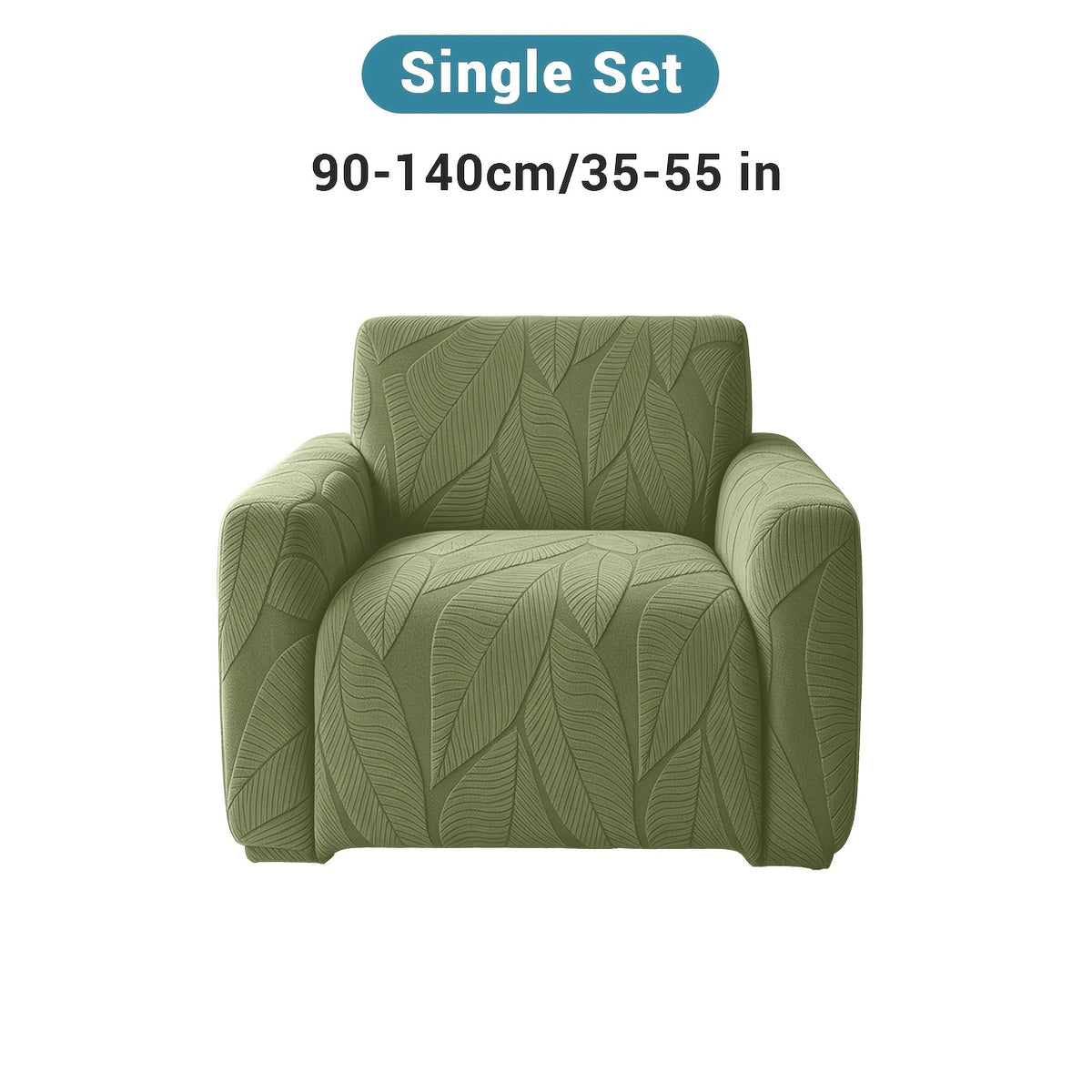Housse de canapé extensible en polaire jacquard à motif feuillage, autre coloris