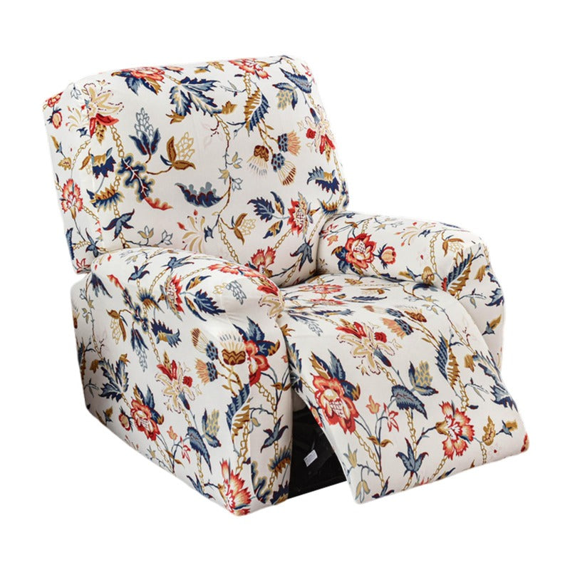Housse de canapé extensible en fibre de lait matelassée à motif fleuri