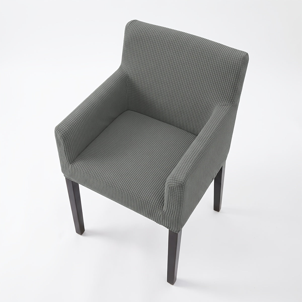 Housse de chaise épaisse extensible en velours côtelé jacquard, détail de la finition