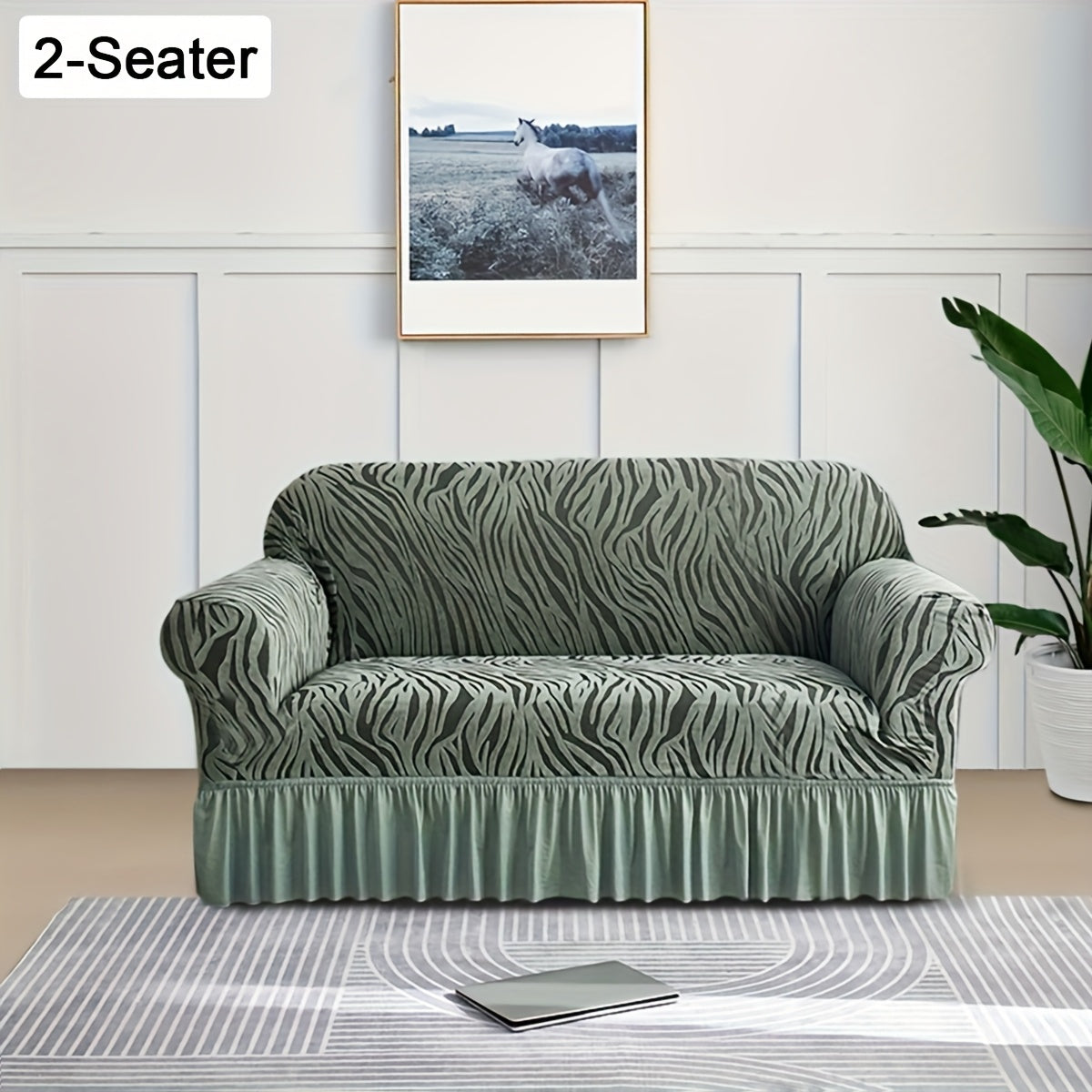 Housse de canapé extensible en jacquard, housse posée