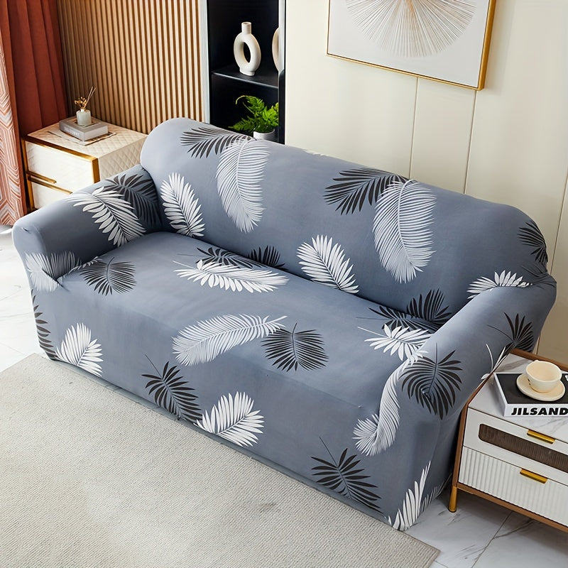 Housse de canapé légère extensible en fibre de lait matelassée, gros plan sur le tissu