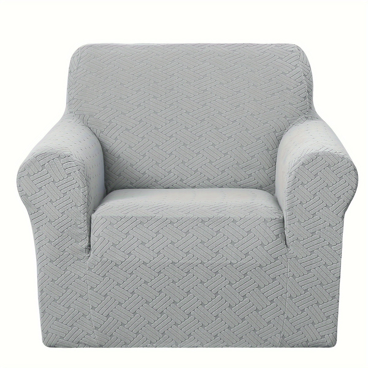 Housse de canapé épaisse extensible en polaire jacquard antidérapante, vue de dos
