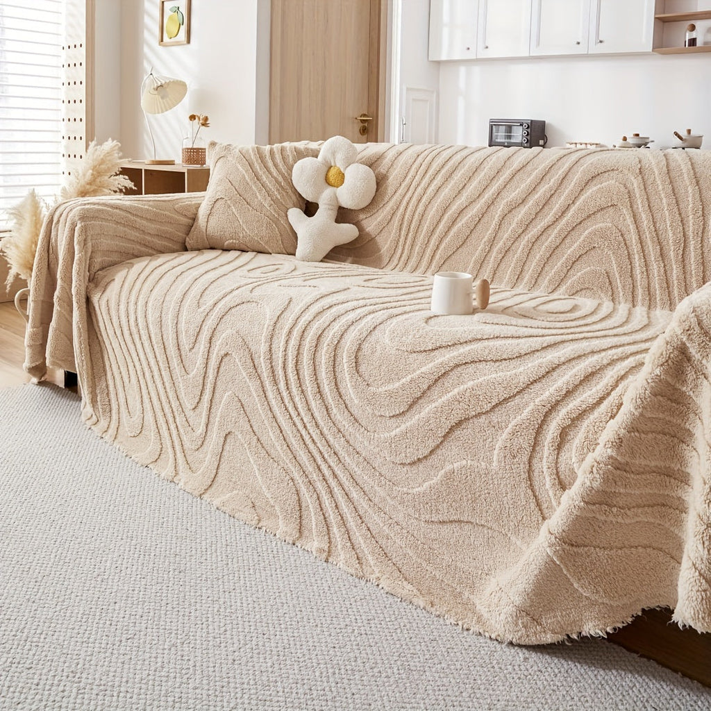 Housse de canapé, gros plan sur le tissu