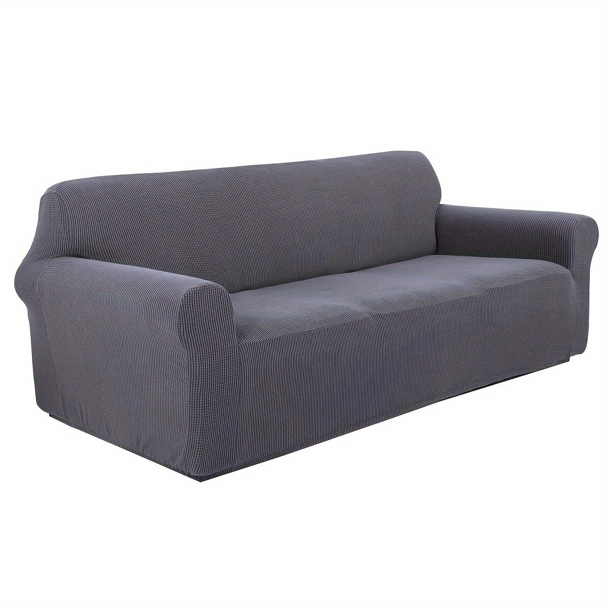 Housse de canapé épaisse extensible en polaire jacquard, vue de dos