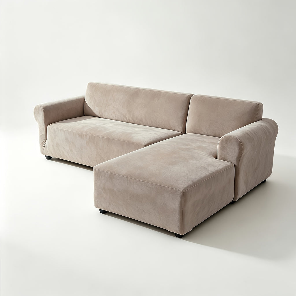 Housse de canapé extensible en velours jacquard, vue d'ensemble
