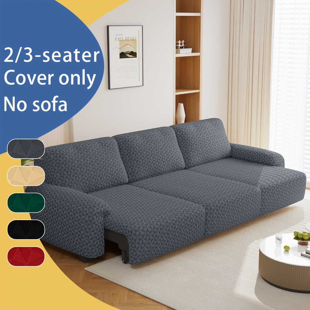 Housse de canapé épaisse extensible en polaire jacquard à housses séparées, visuel produit