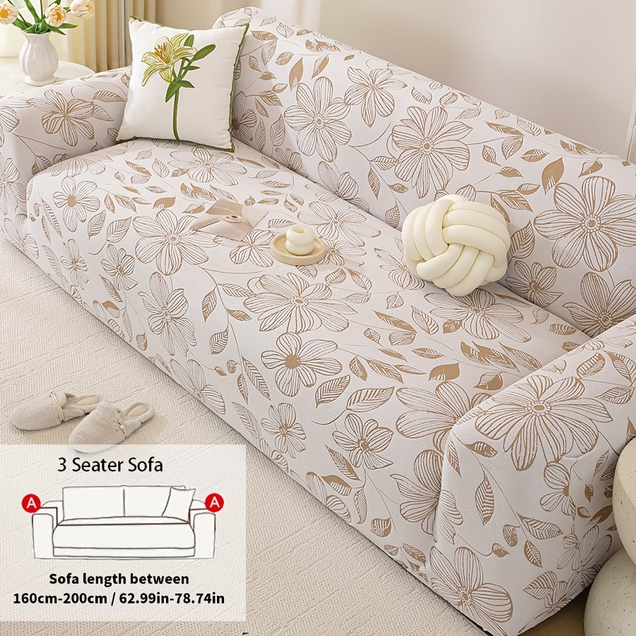 Housse de canapé extensible en polyester, détail de la finition