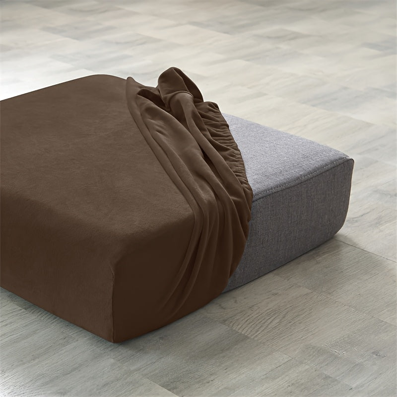 Housse de coussin extensible en velours antidérapante, gros plan sur le tissu