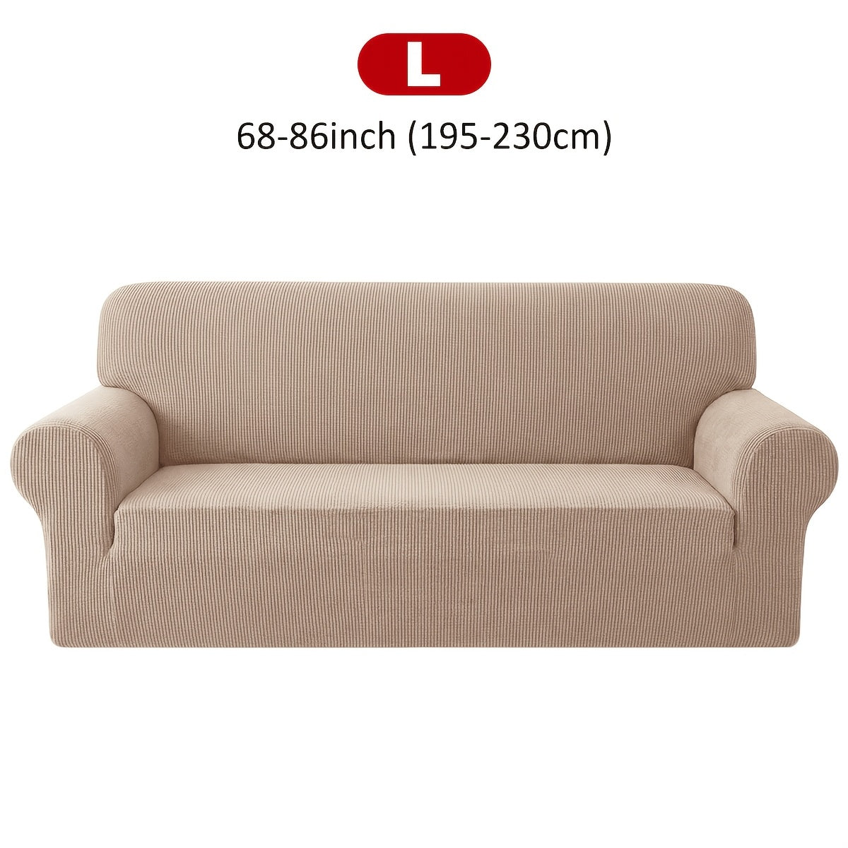 Housse de canapé extensible en velours côtelé jacquard à maille gaufrée, vue de dos