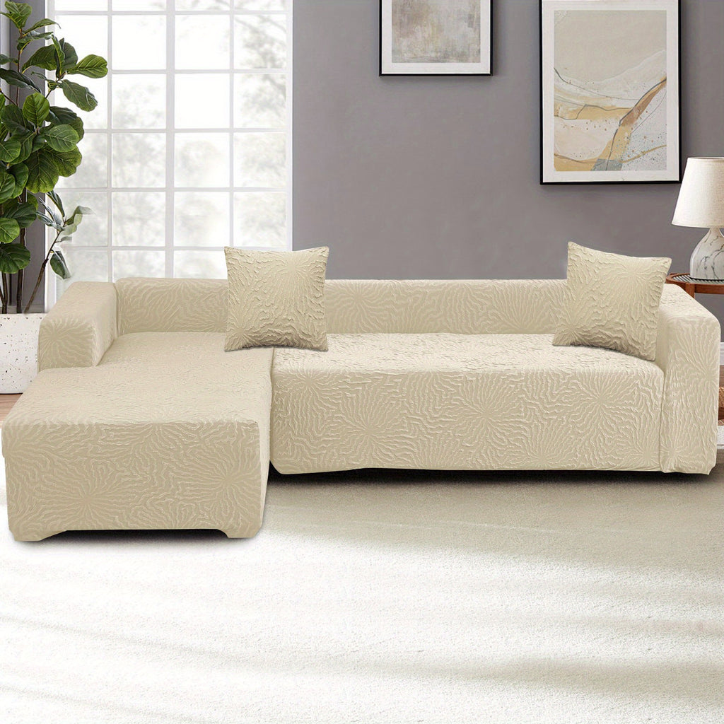 Housse de canapé légère en polyester, gros plan sur le tissu