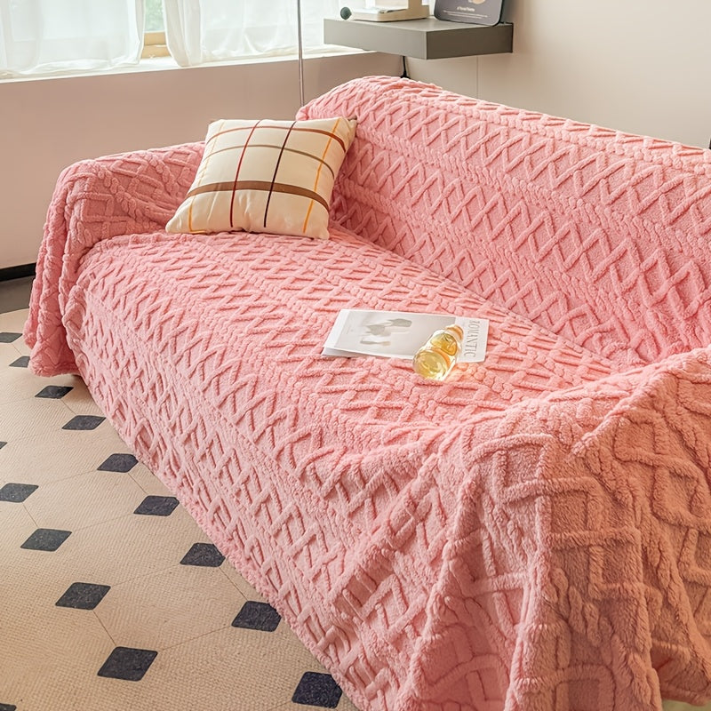 Housse de canapé épaisse en velours jacquard, vue d'ensemble