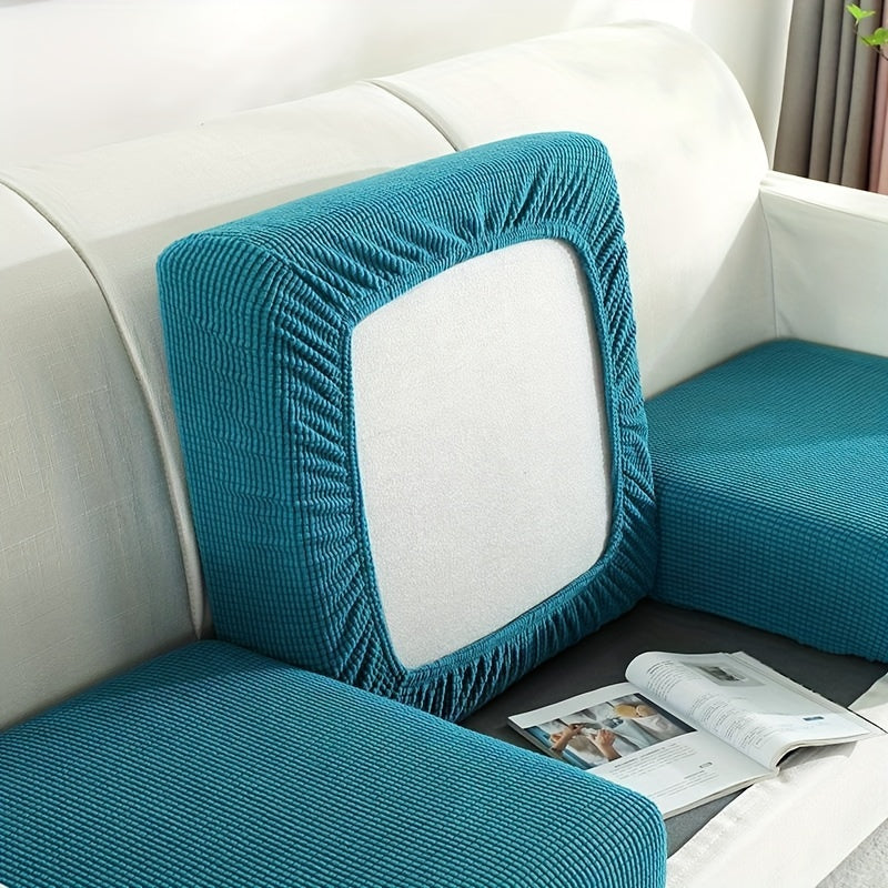 Housse de canapé épaisse extensible en polaire jacquard à housses séparées — détail de la matière : polaire Image
