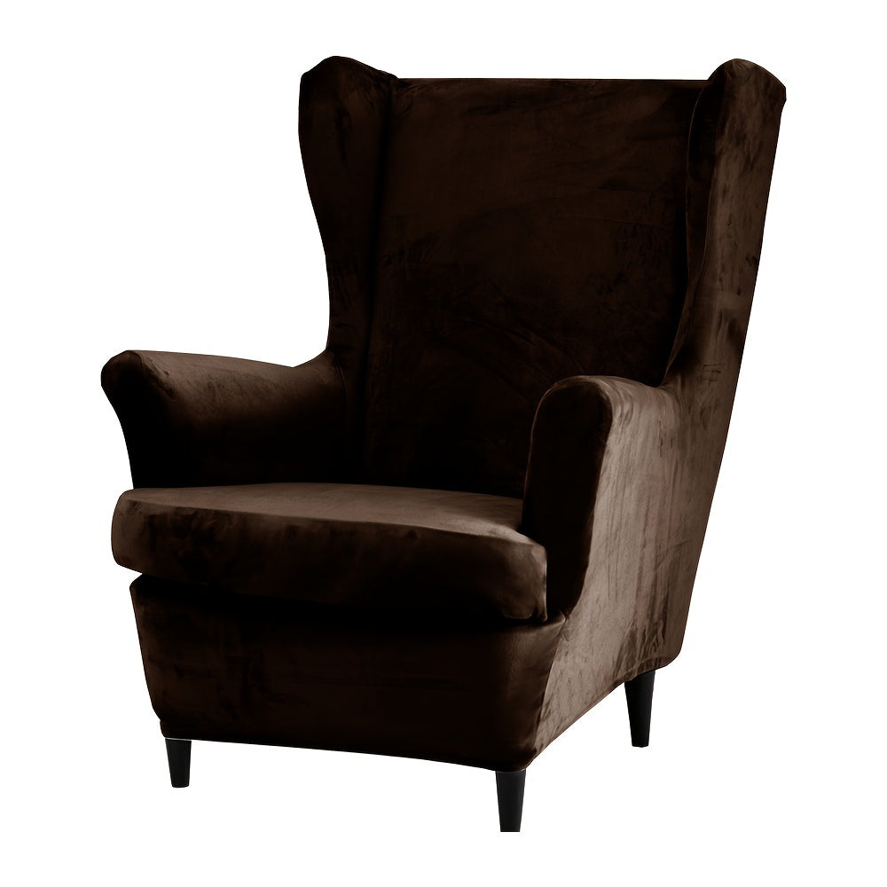 Housse de canapé épaisse extensible en velours pour fauteuil, mise en situation
