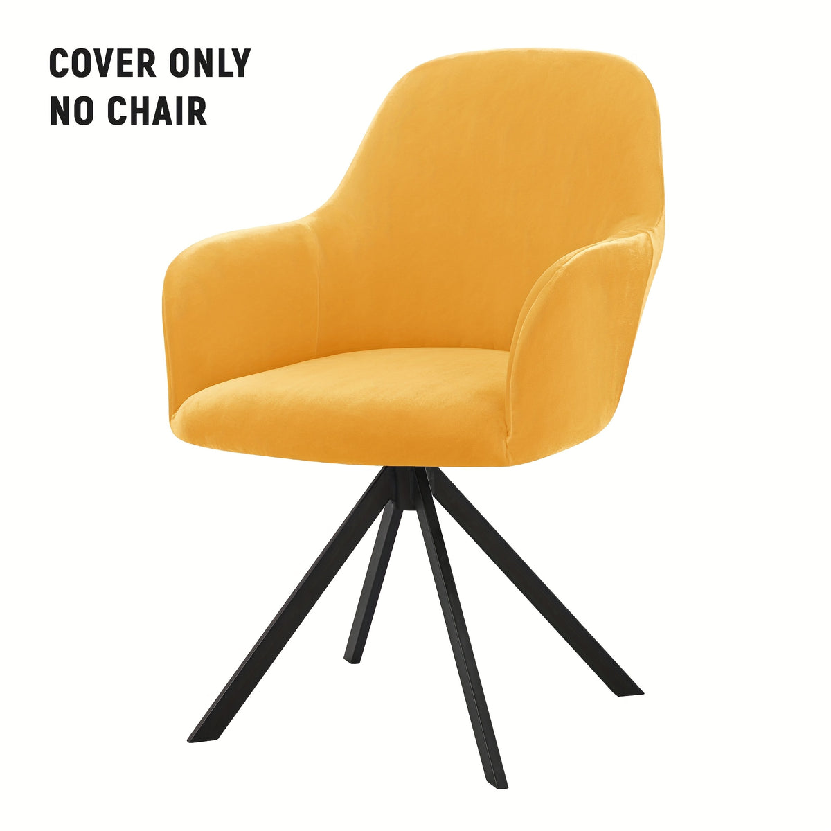 Housse de fauteuil extensible en velours, vue d'ensemble