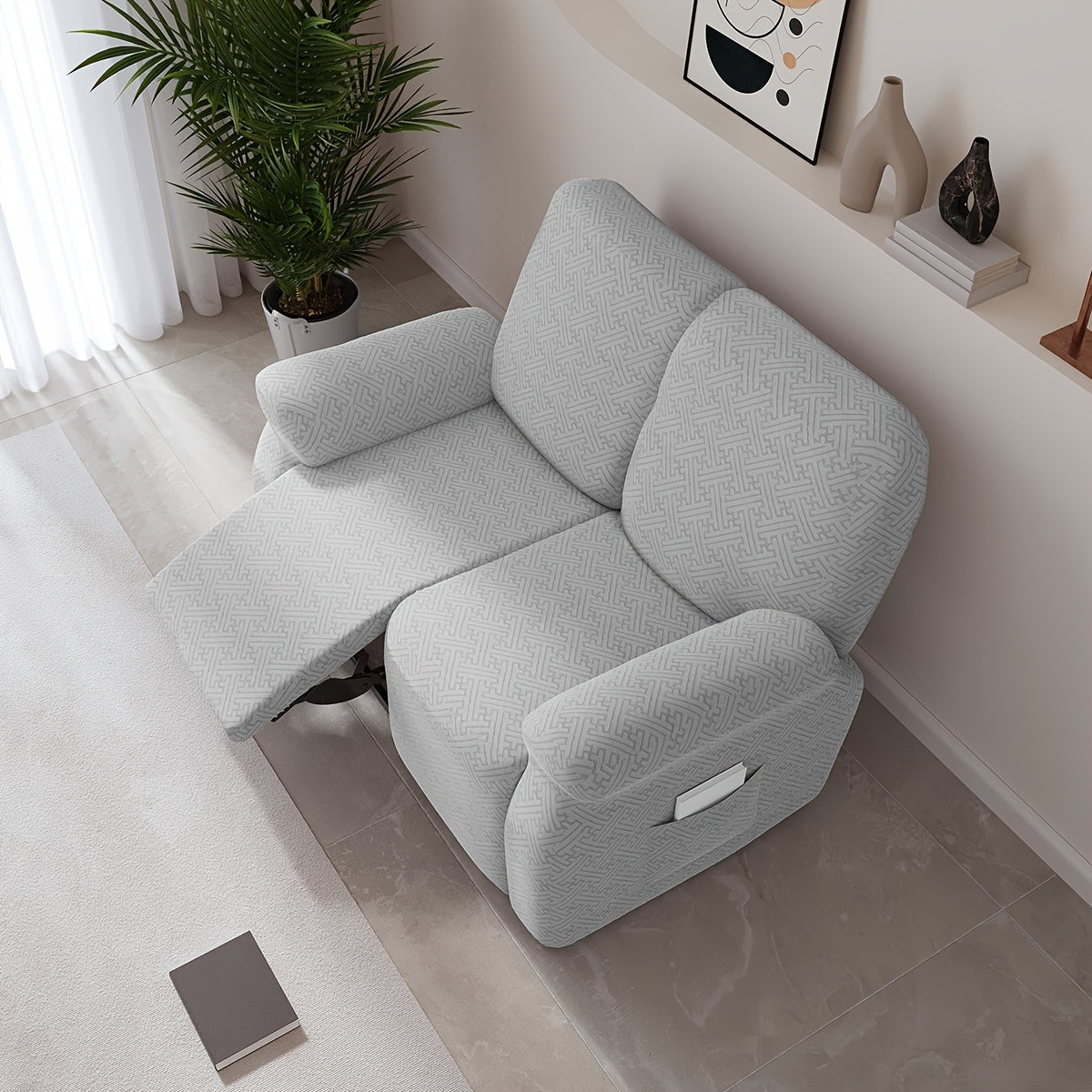 Housse de canapé extensible en polaire jacquard, autre coloris