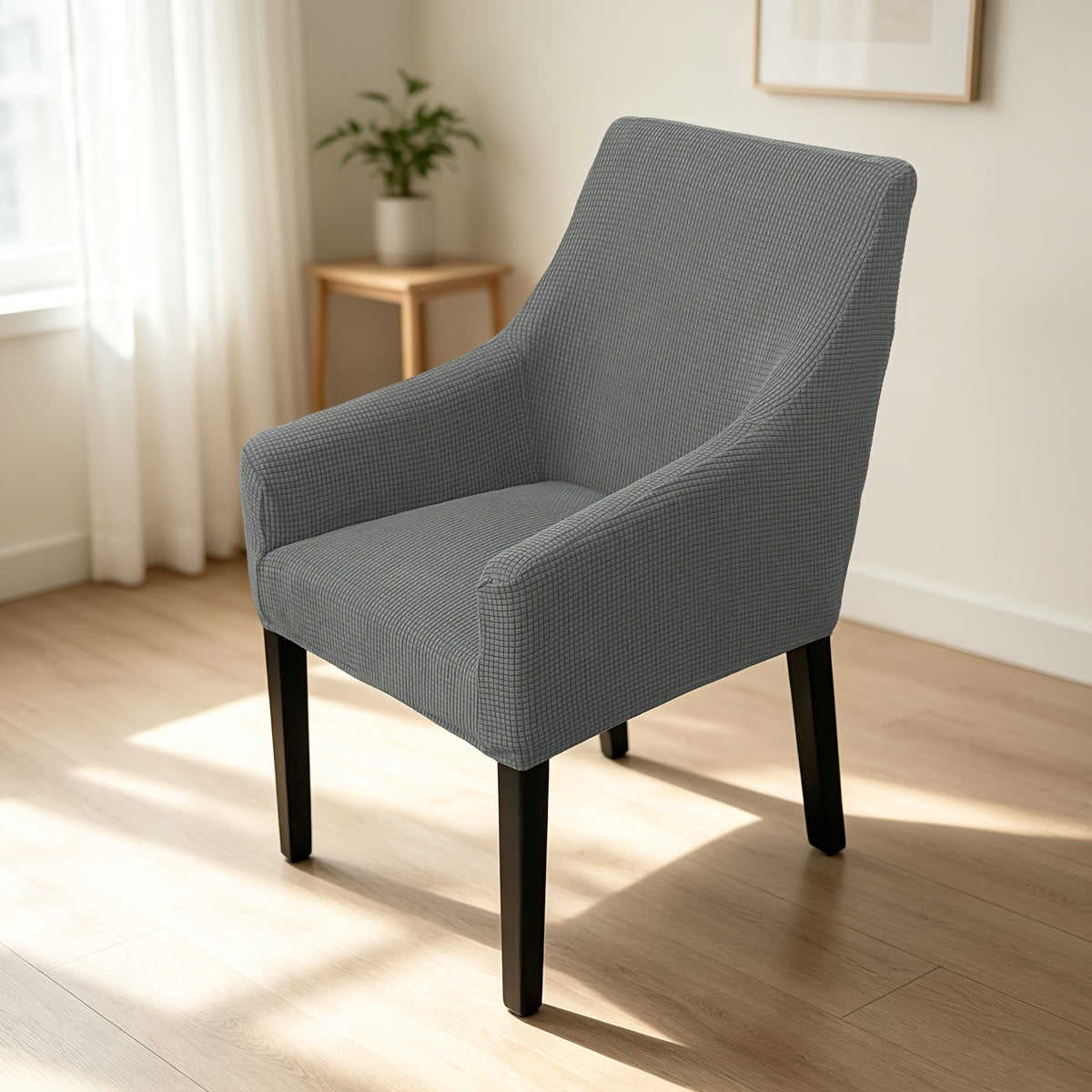 Housse de fauteuil épaisse extensible en velours côtelé jacquard, housse posée