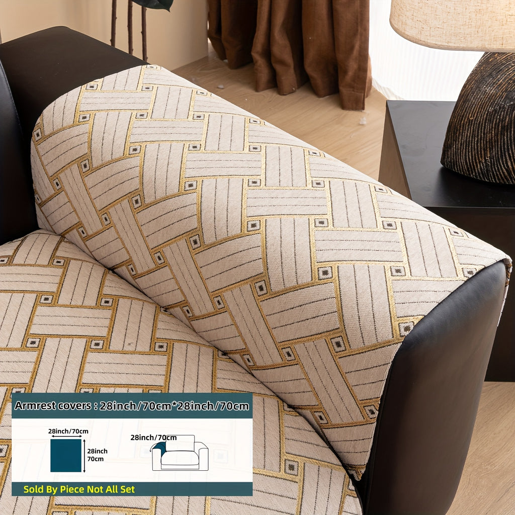 Housse de coussin en chenille antidérapante d'esprit bohème, vue de dos