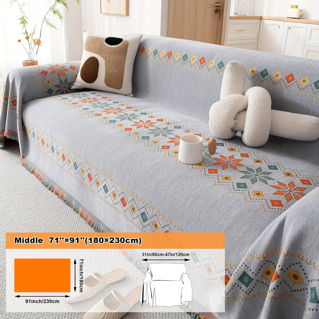 Housse de coussin en chenille jacquard, visuel produit