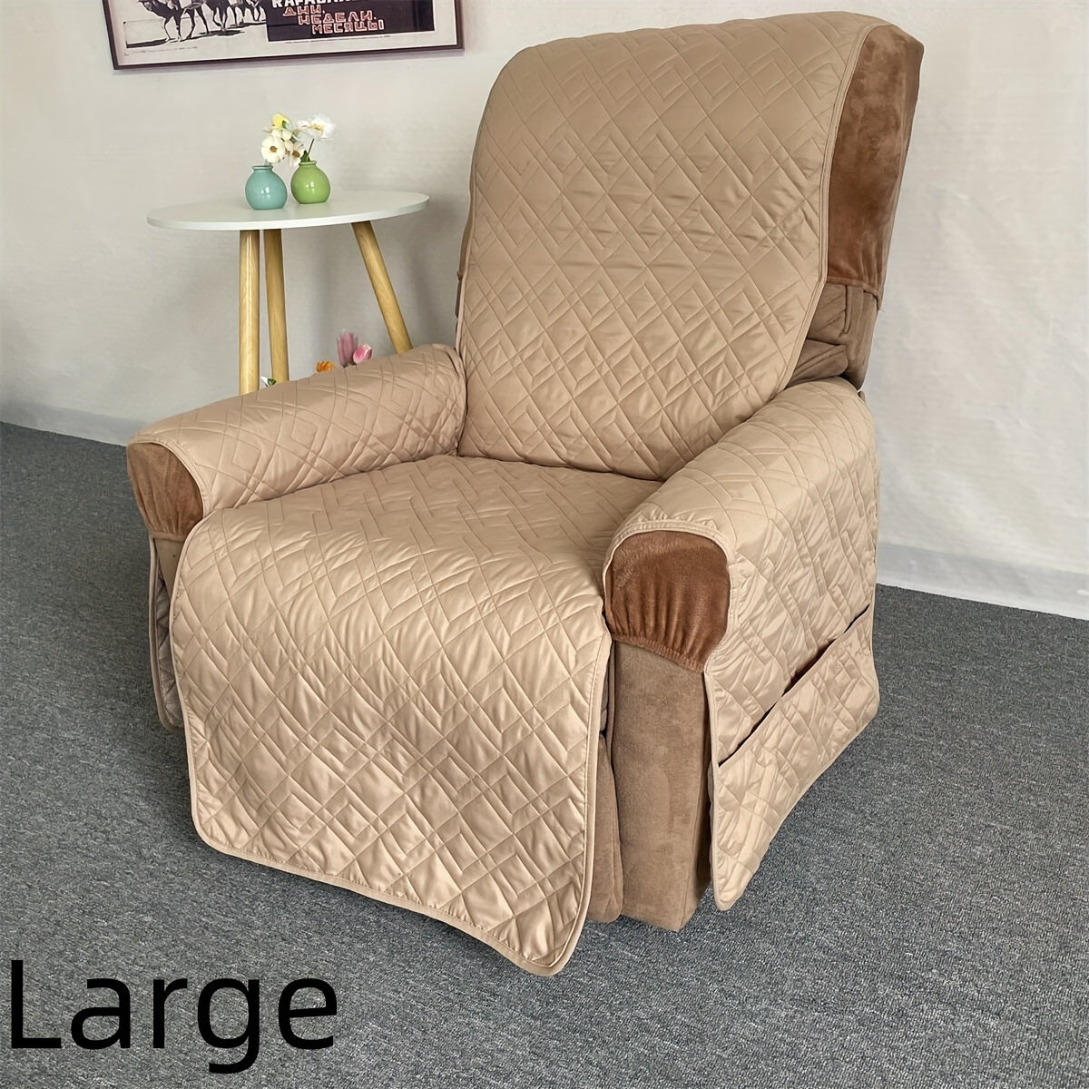 Housse de fauteuil matelassée antidérapante pour fauteuil, mise en situation