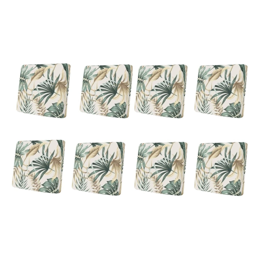 Housse de canapé en fibre de lait imprimée à motif tropical, mise en situation