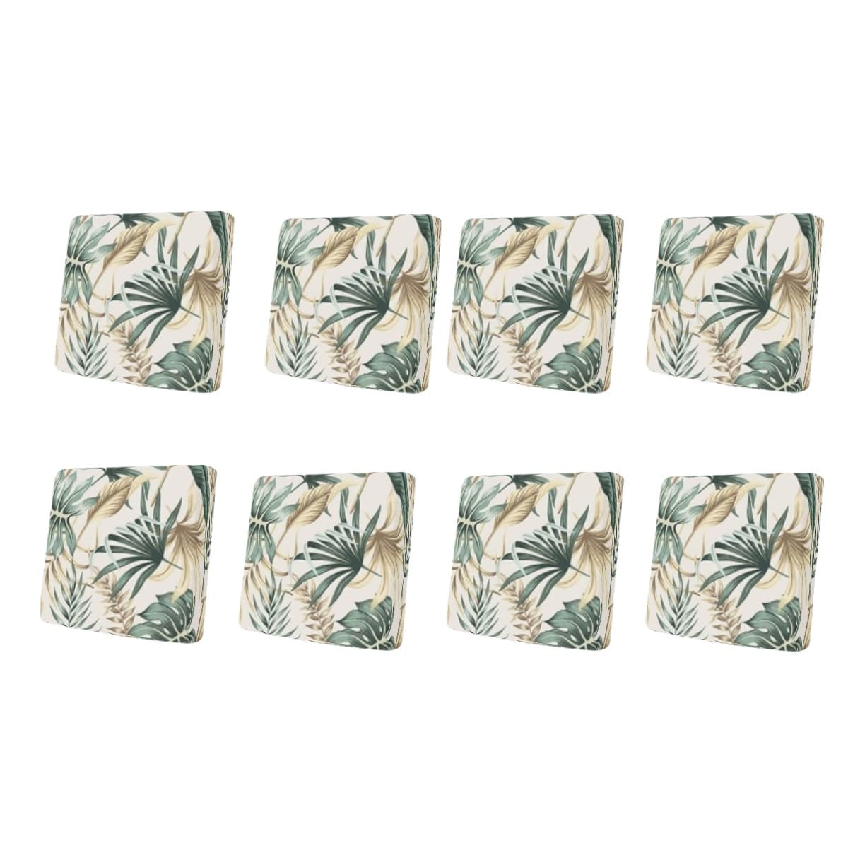 Housse de canapé en fibre de lait imprimée à motif tropical, mise en situation