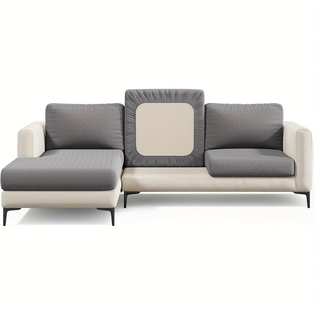 Housse de canapé extensible en polaire jacquard en T, housse posée