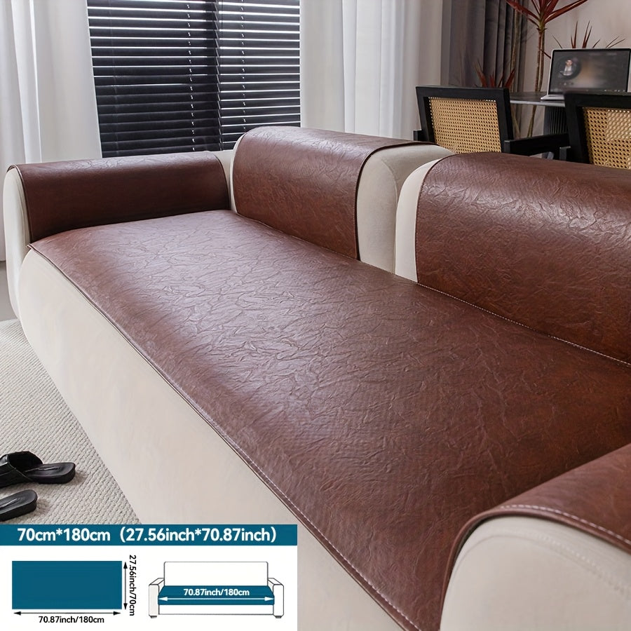 Housse de coussin en polyester antidérapante à housses séparées, compatible fauteuil, canapé deux places, canapé trois places Image