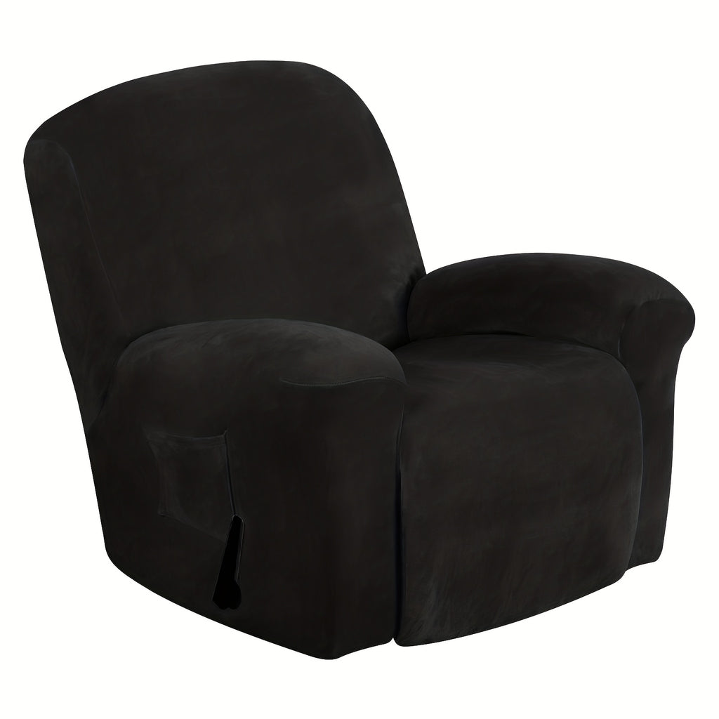 Housse de fauteuil épaisse extensible en velours, mise en situation