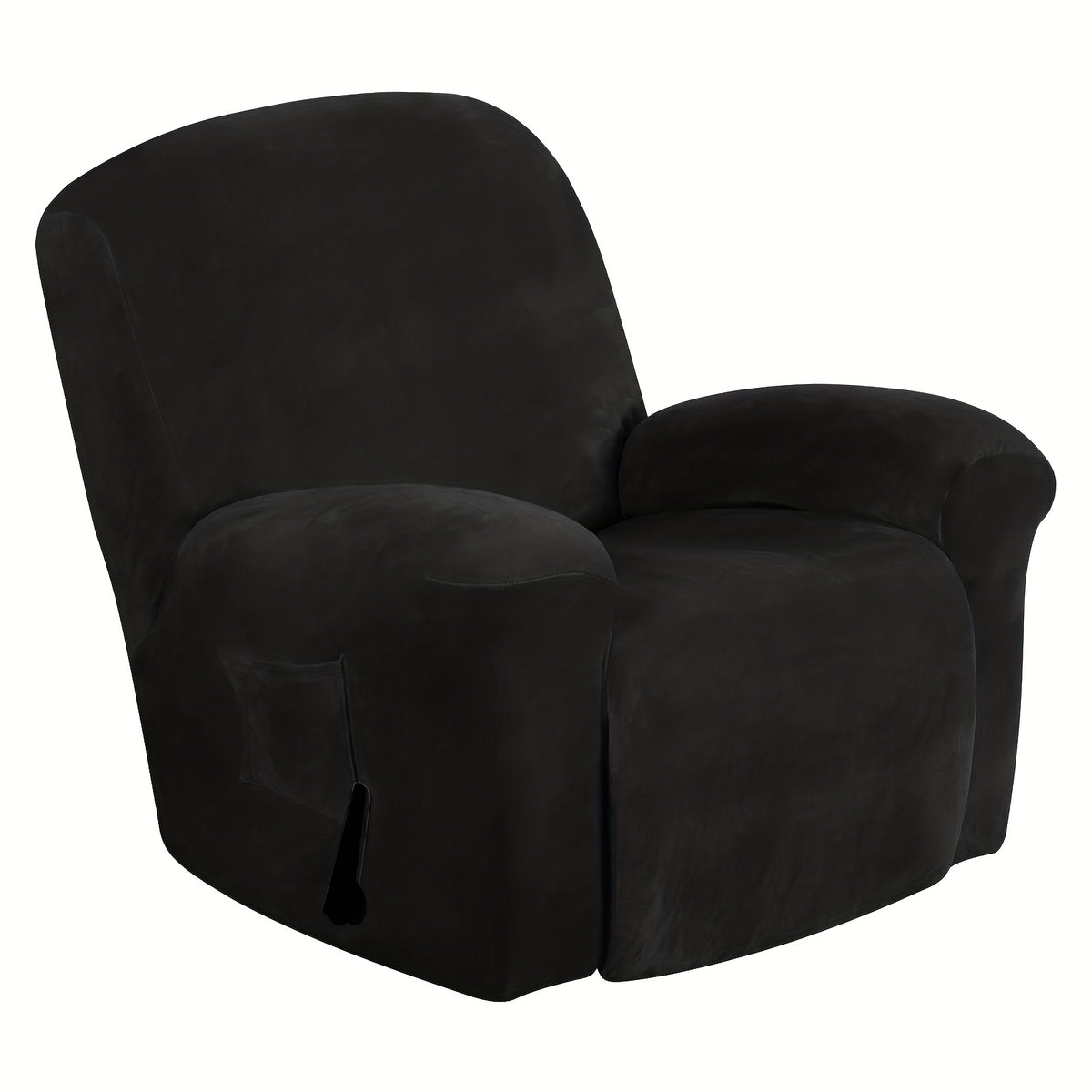 Housse de fauteuil épaisse extensible en velours, mise en situation