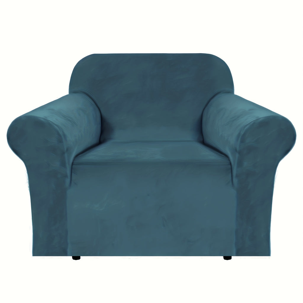 Housse de canapé épaisse extensible en velours pour fauteuil, autre coloris