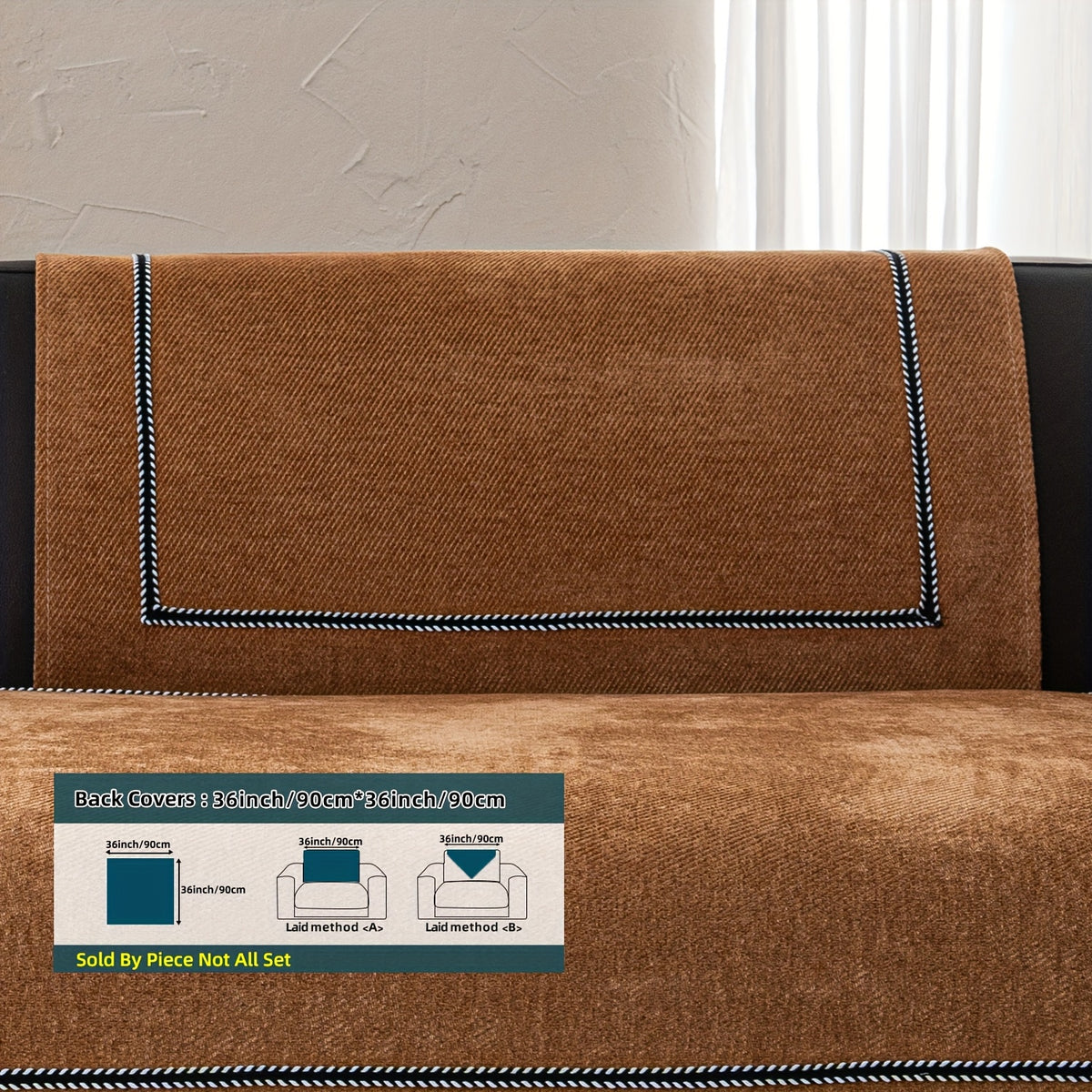 Housse de canapé en chenille matelassée antidérapante, visuel produit