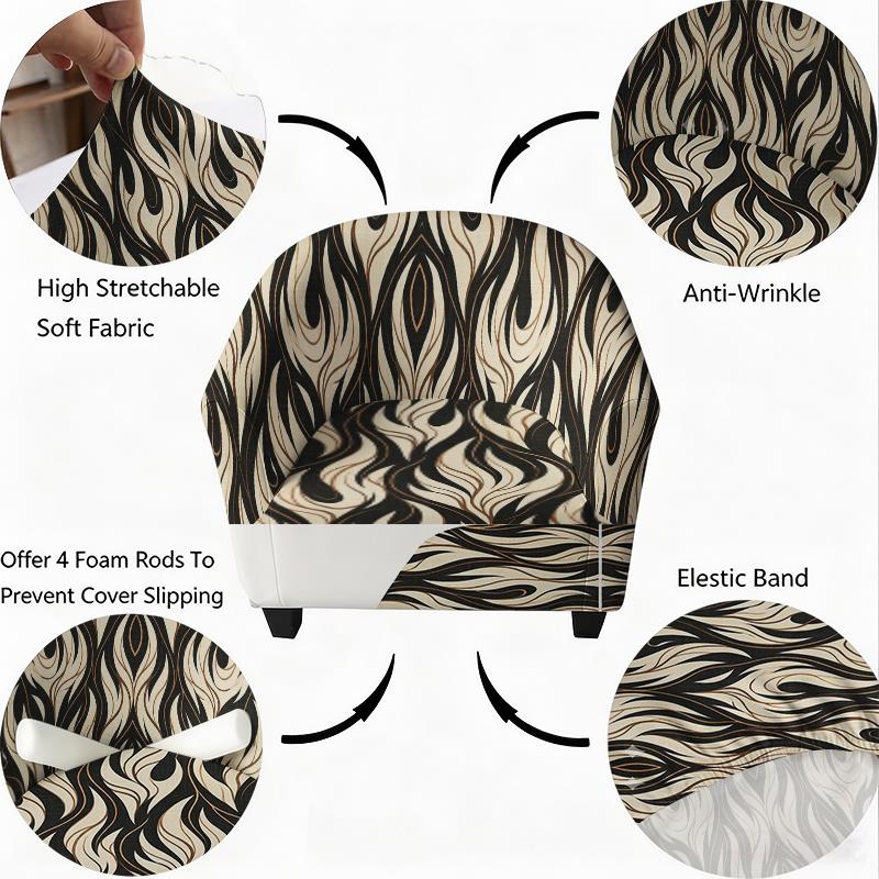 Housse de canapé légère extensible en fibre de lait matelassée à motif, mise en situation