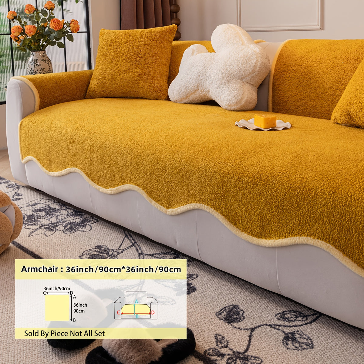 Housse de coussin matelassée antidérapante, gros plan sur le tissu