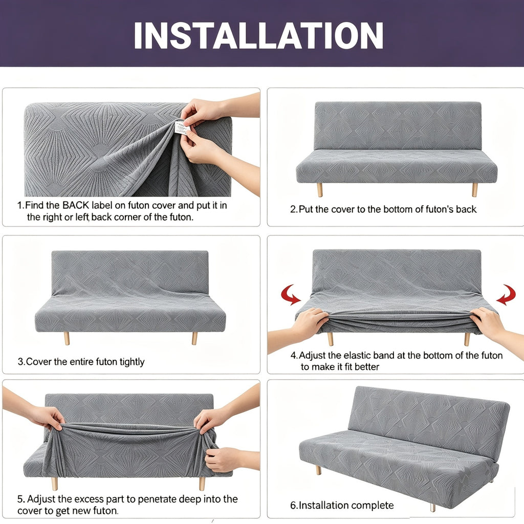 Housse de canapé extensible en polaire jacquard anti-griffes, gros plan sur le tissu