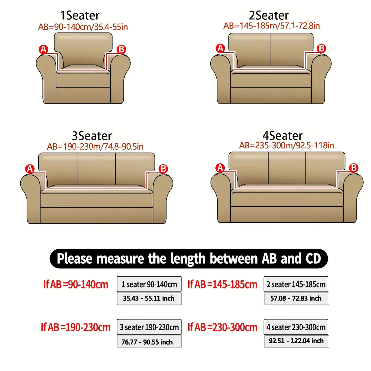 Housse de canapé épaisse extensible en jacquard, housse posée