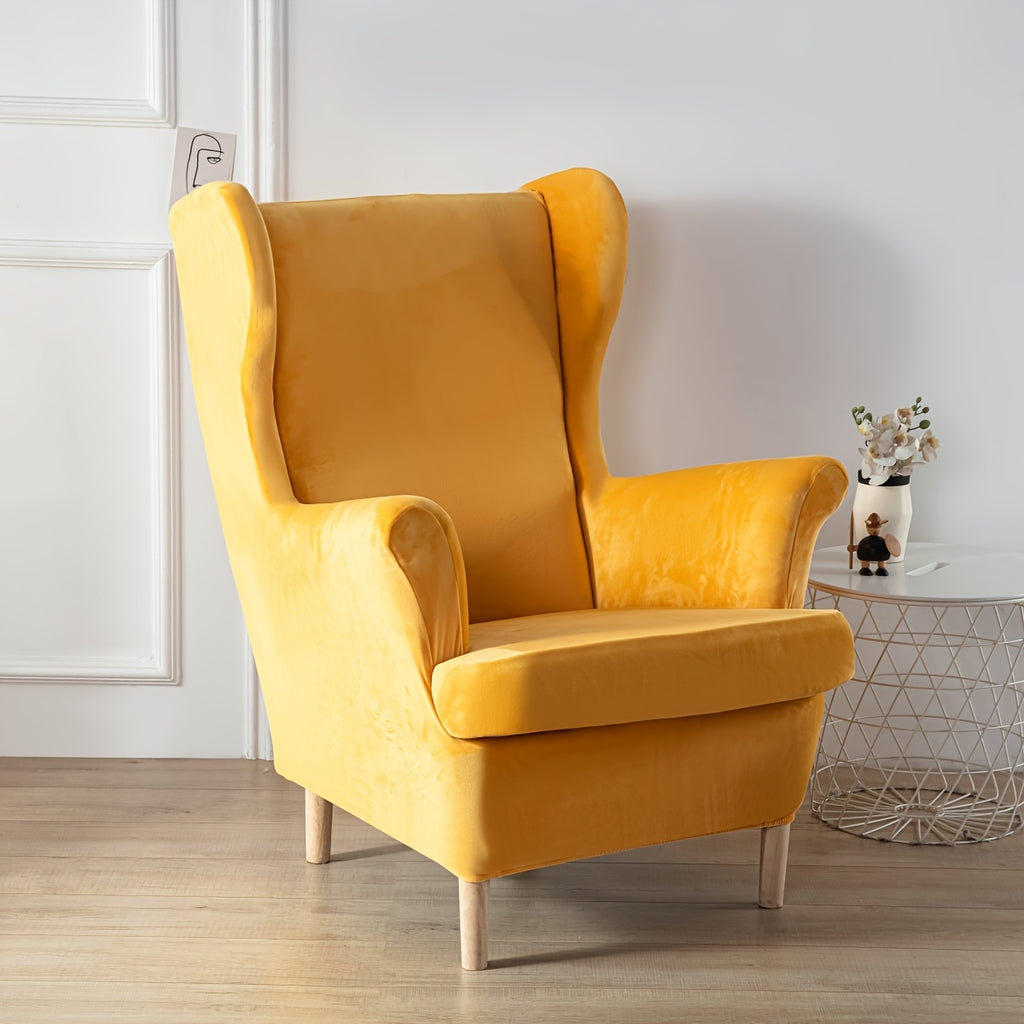 Housse de canapé extensible en polyester au rendu glamour, mise en situation