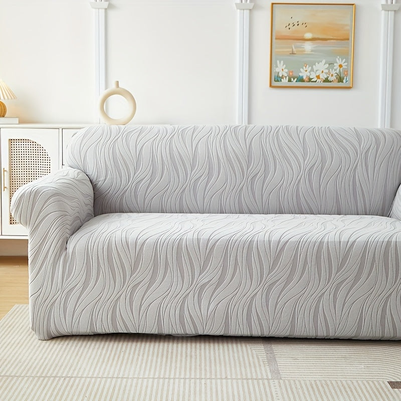 Housse de canapé extensible en tissu matelassé matelassée antidérapante, détail de l'ourlet