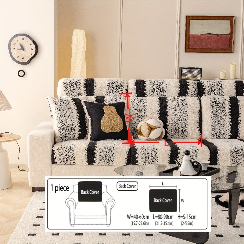 Housse de canapé extensible en velours antidérapante d'esprit vintage, autre coloris