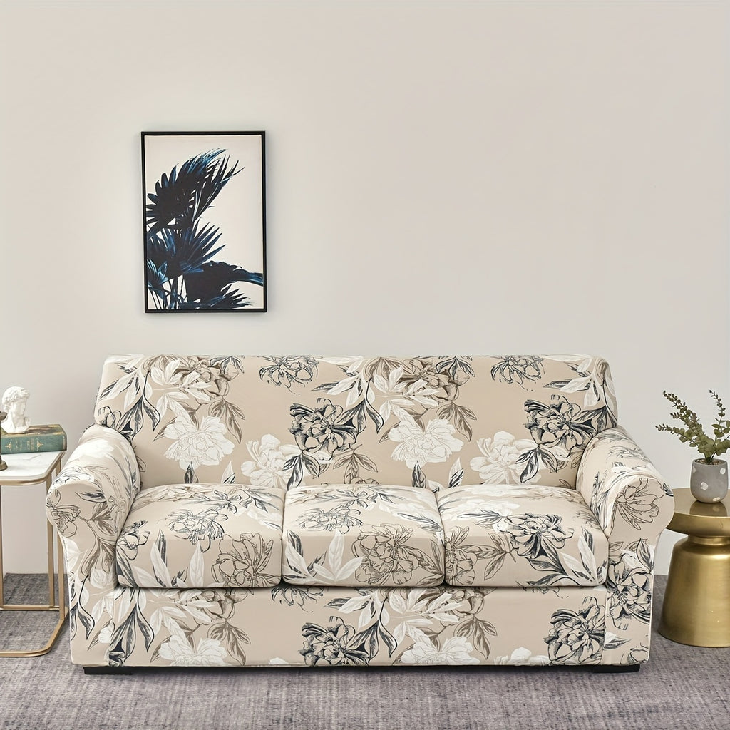 Housse de canapé extensible en polyester délavée, tissu de 200 à 250 g/m²