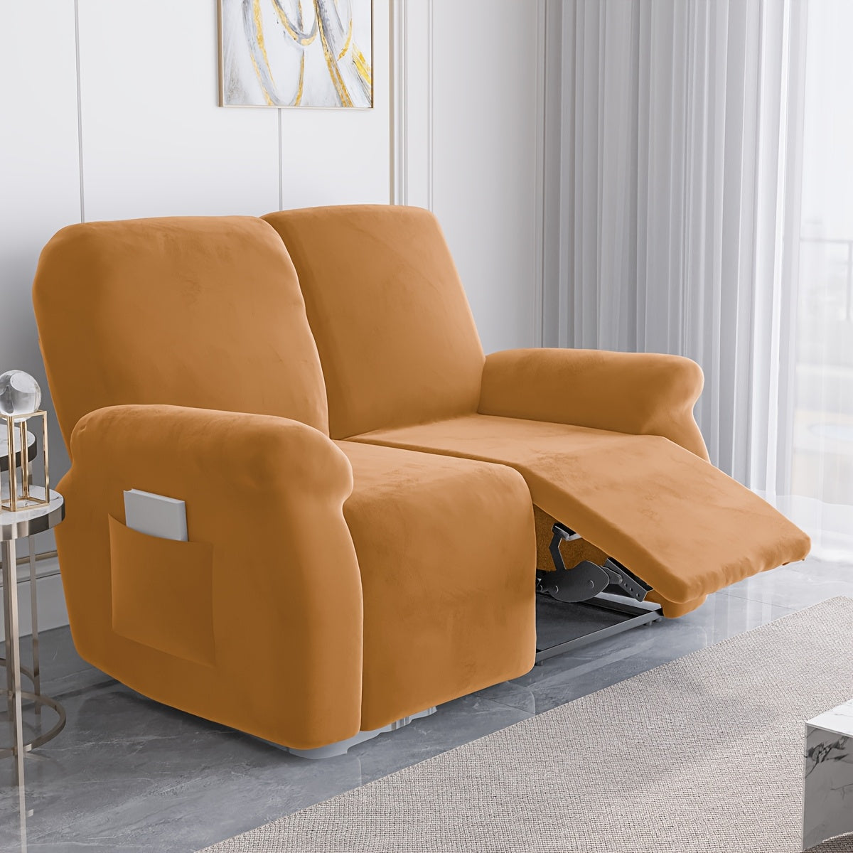 Housse de canapé épaisse extensible en velours, tissu de 200 à 250 g/m²
