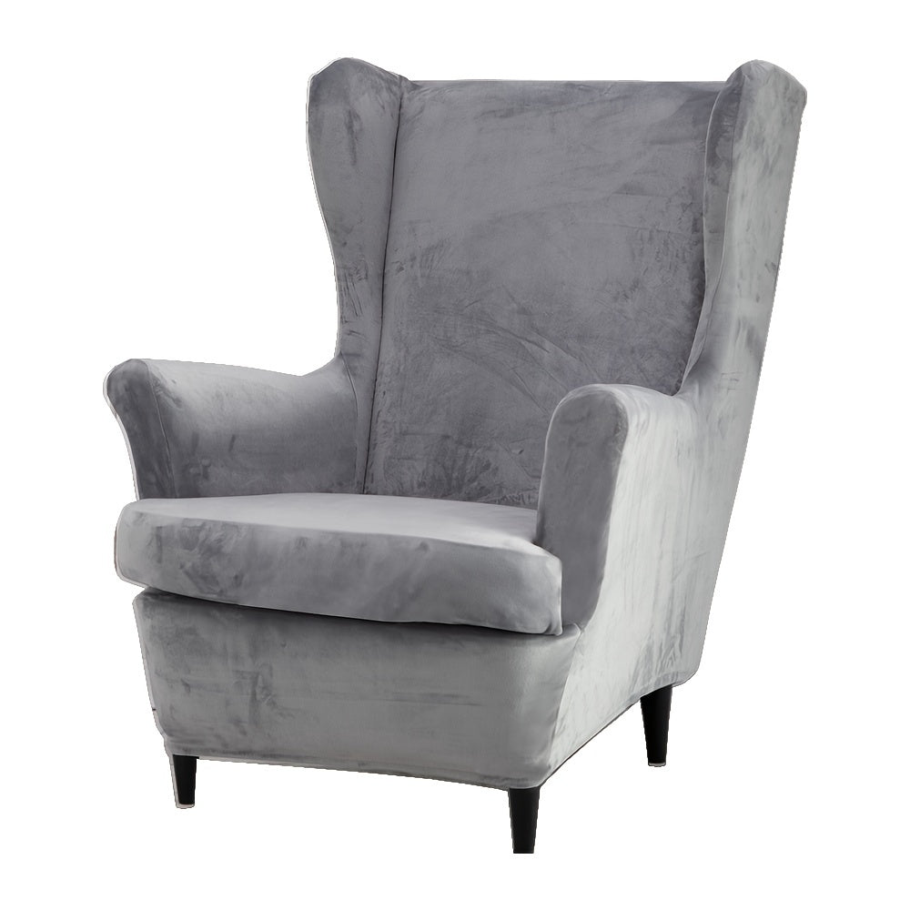 Housse de canapé épaisse extensible en velours pour fauteuil, vue de dos