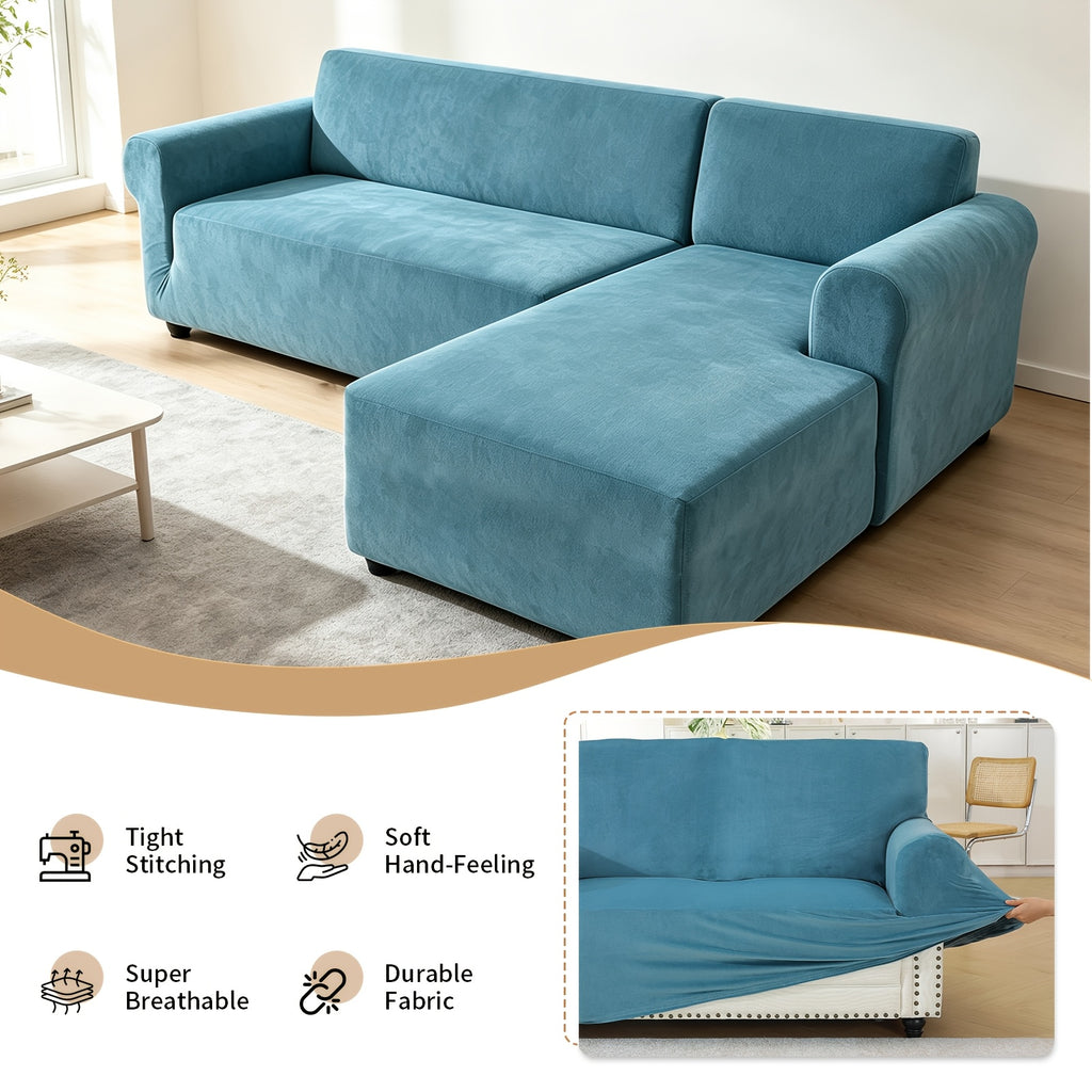 Housse de canapé extensible en velours jacquard, autre coloris