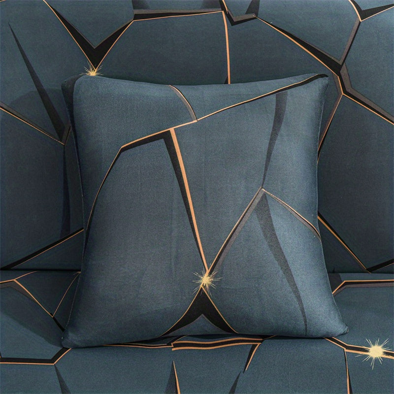 Housse de canapé légère extensible en fibre de lait à motif géométrique, autre coloris