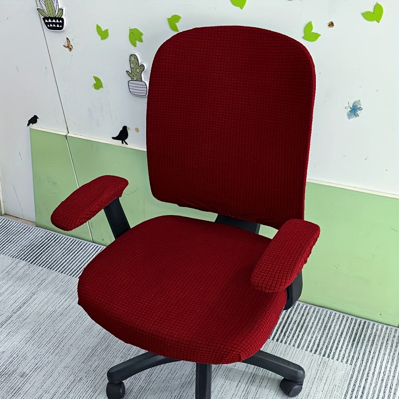 Housse de canapé extensible en peluche jacquard, détail de la finition