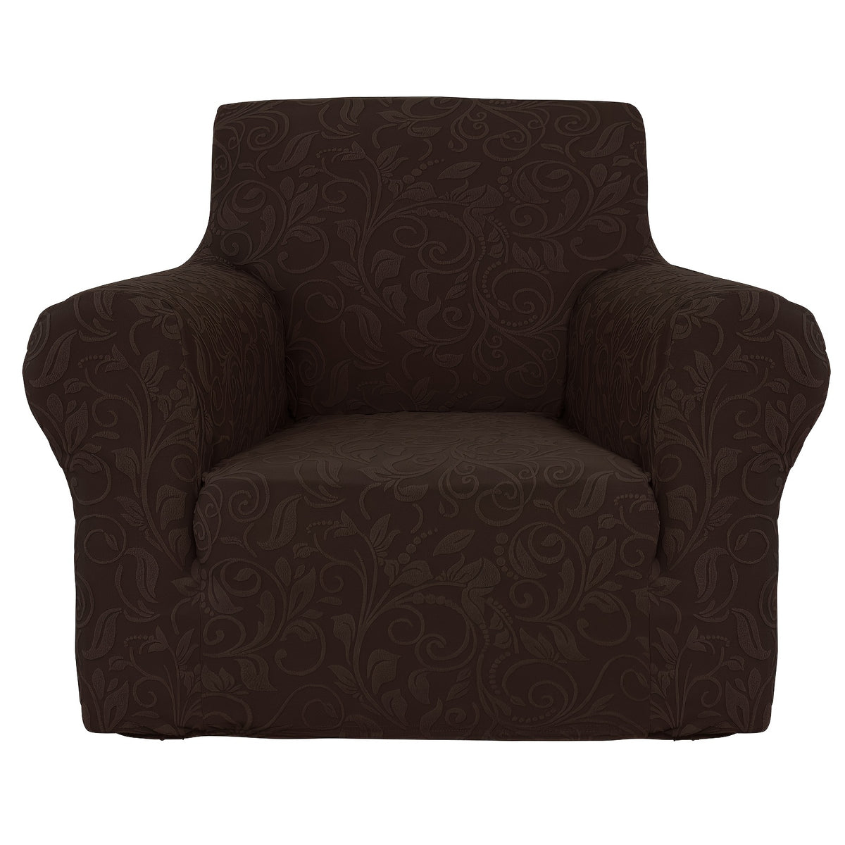 Protection de canapé extensible en polaire jacquard d'esprit vintage, détail de la finition