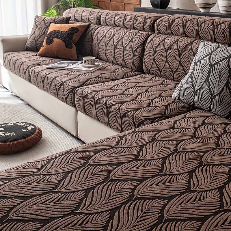 Housse de canapé en polaire jacquard antidérapante d'esprit bohème
